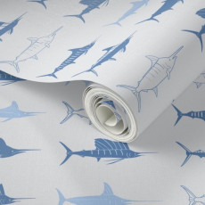 Current bestseller in fabric & wallpaper
Royal marlin slam in blue fabric design current bestseller in fabric & wallpaper.